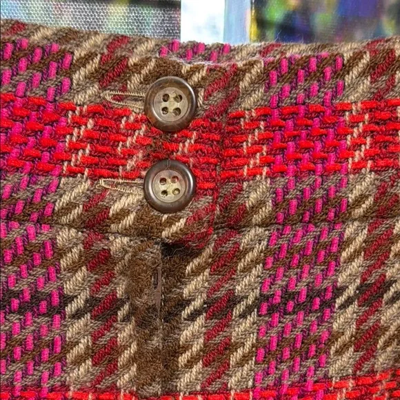 Vintage Mondi Plaid Skirt, Wool/Cotton Blend, Like New, EU 38, Size 6 - Picture 5 of 7